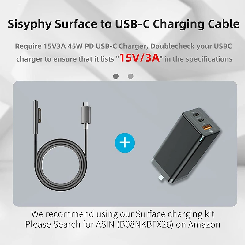 Адаптер питания USB Type-C 2 м 65 Вт 15 В 3 А |