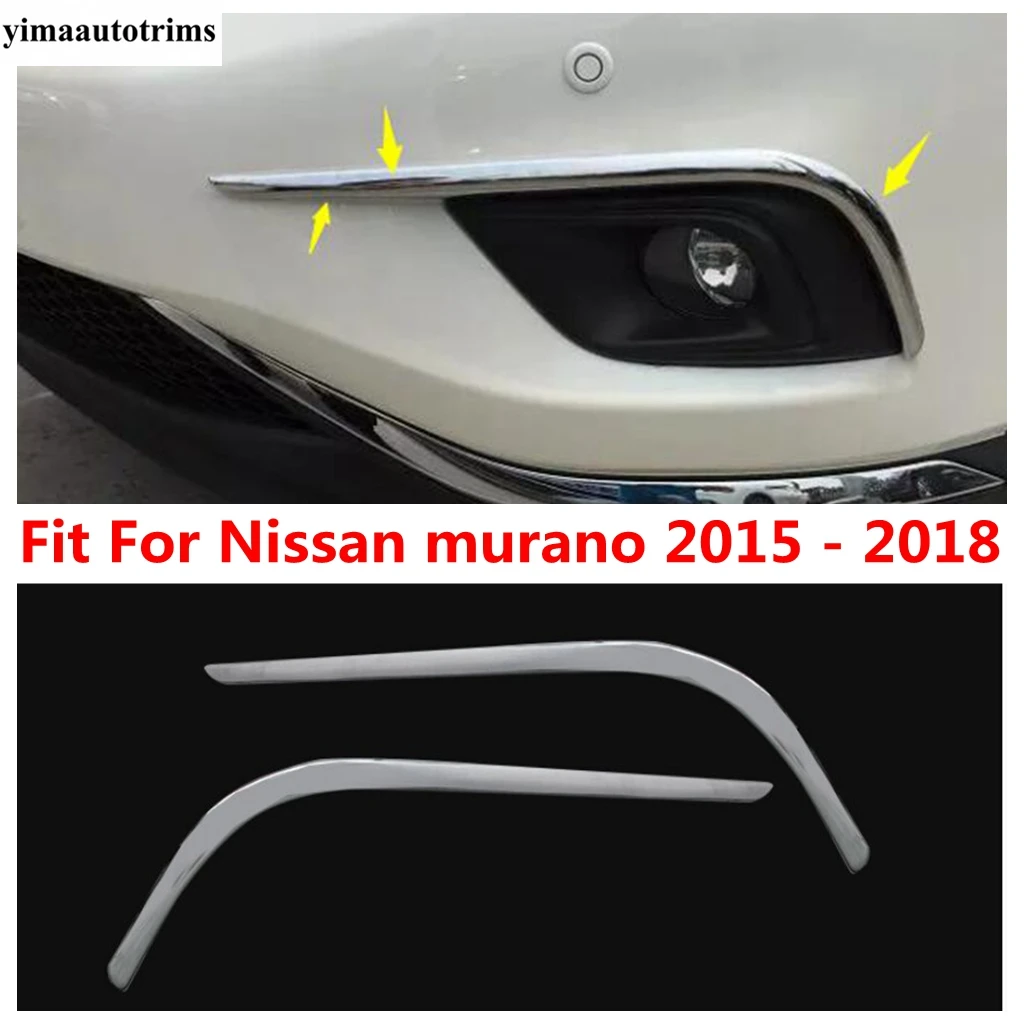 

2 Pcs ABS Front Fog Lights Lamp Eyelid Strip Decoration Cover Trim For Nissan Murano 2015 2016 2017 2018 Accessories Exterior
