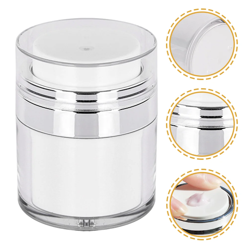 

2 Pcs Moisturizer Pump Container Containers Lotion Containers Pump Airless Pump Jar Push Moisturizer Container