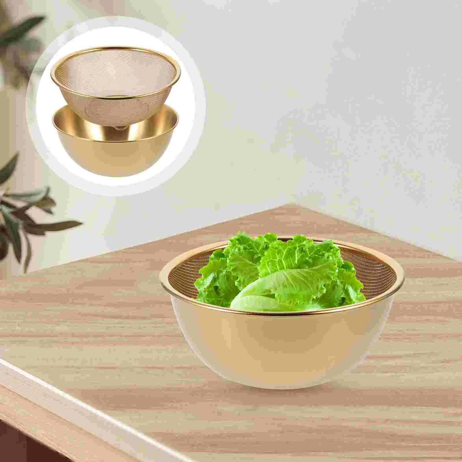 

Rice Cleaner Strainer Stainless Steel Colander Metal Fine Mesh Strainers Colanders Washer