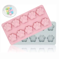 diy mini silicone dog cat animal paw pet print for baking mold dog treats candy cookie jelly ice cube chocolate soap tray mold