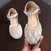 baywell summer girls sandals fashion pearl rhinestone design girls princess shoe baby girl shoes flat heel sandals dance shoes