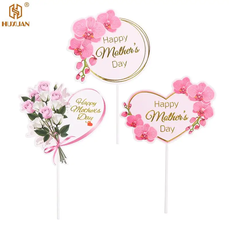 Украшение для торта из розового золота 10 шт. акриловый Топпер с буквами в форме