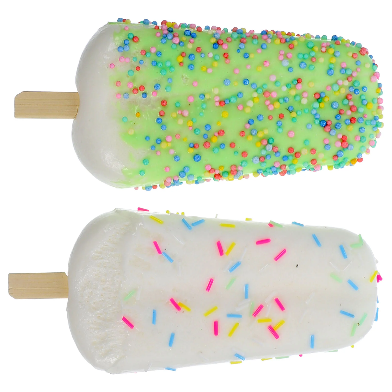 

2pcs Realistic Colorful Summer Themed Simulation Popsicles Photo Props
