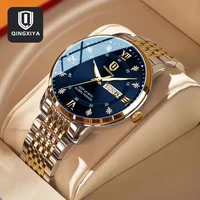 qingxiya mens watches top brand luxury waterproof luminous week date clock male sports men quartz watch relogio masculino 6686