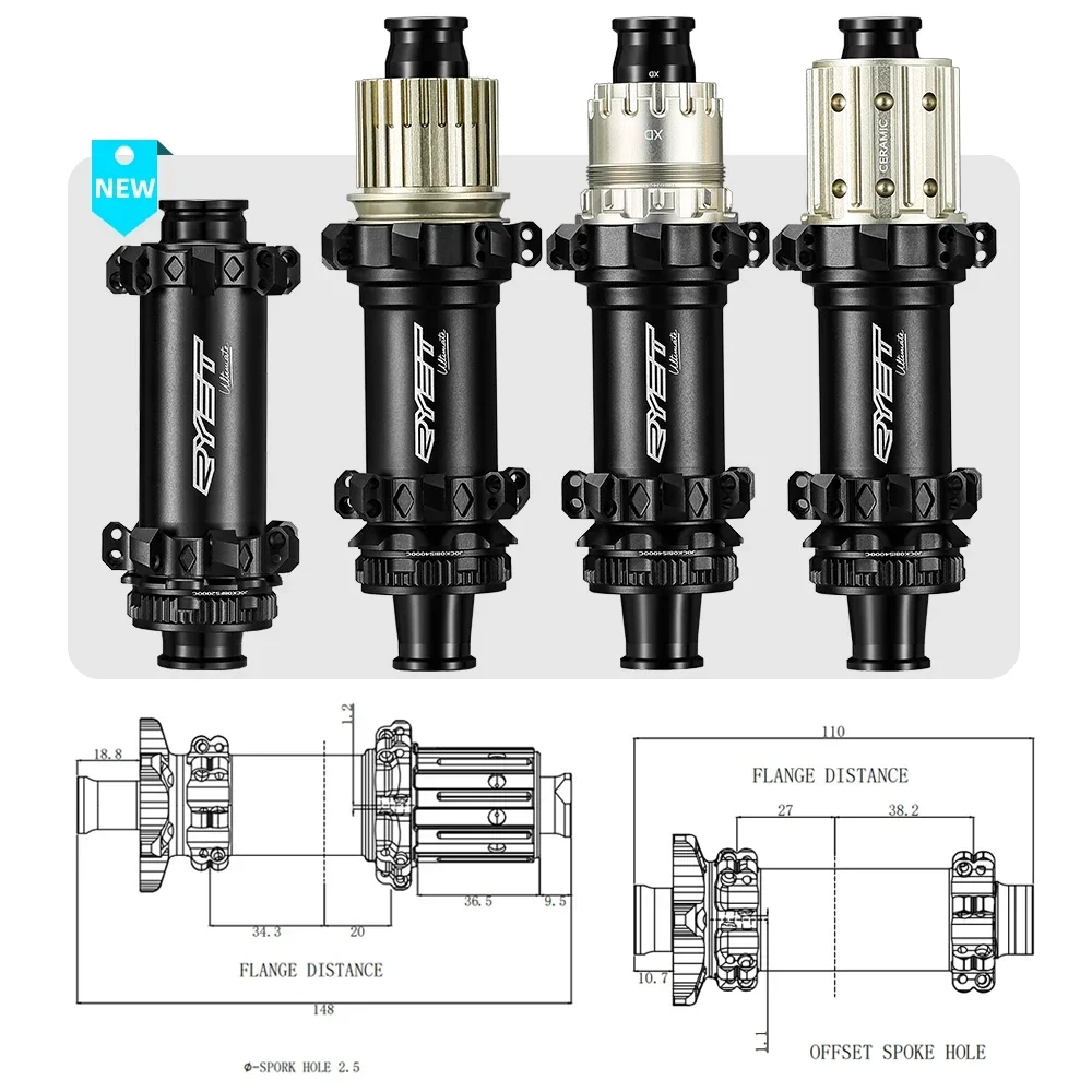 Карбоновая колесная пара RYET MTB сверхлегкая 1195 г 72 т втулка с храповым механизмом