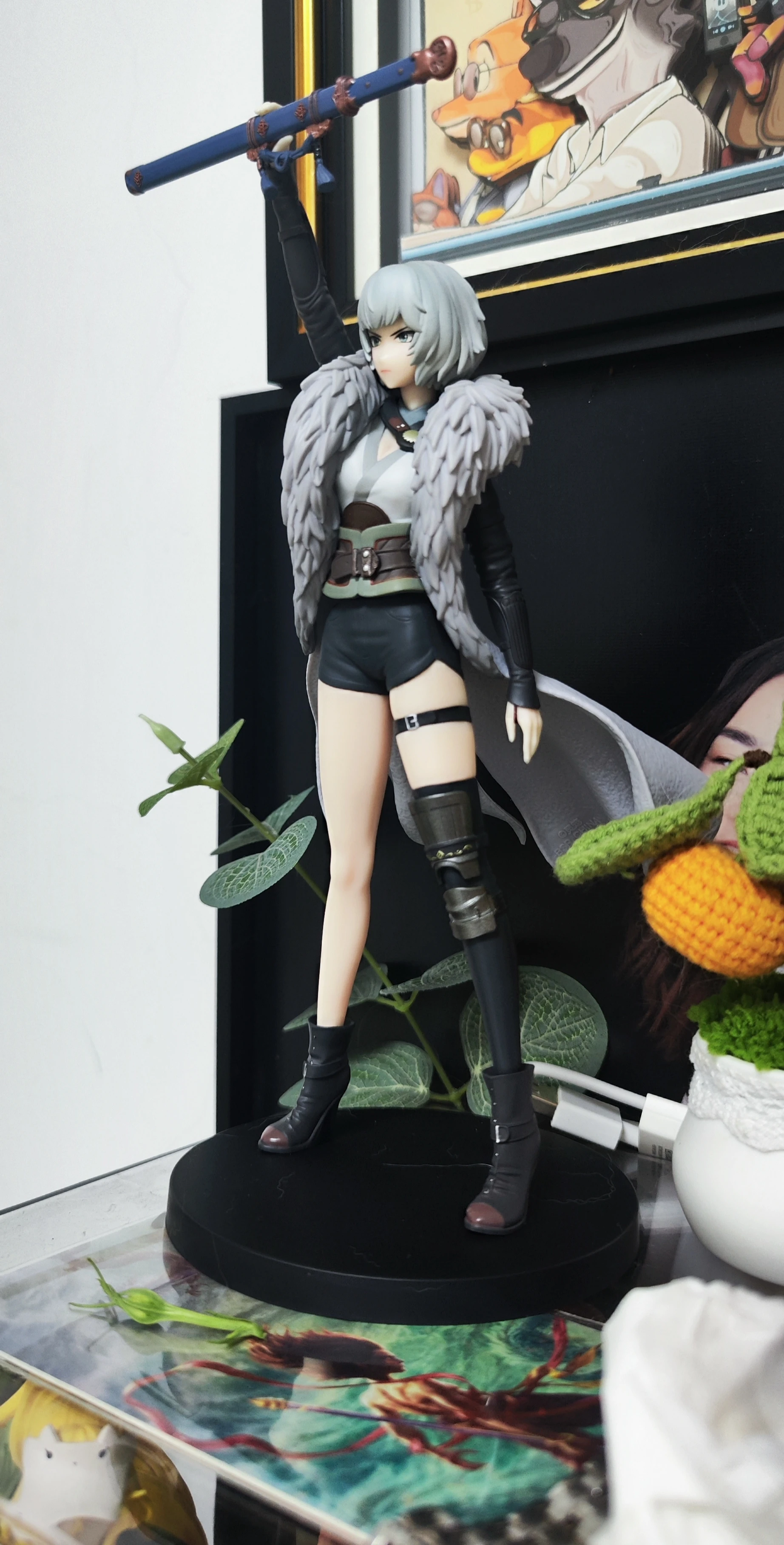 Фото Bandai 21 см Incarnation Bai Yuekui фигурка стоячий меч поднимающая анимационная модель игрушка подарочная коллекция украшение орнамент ПВХ №5