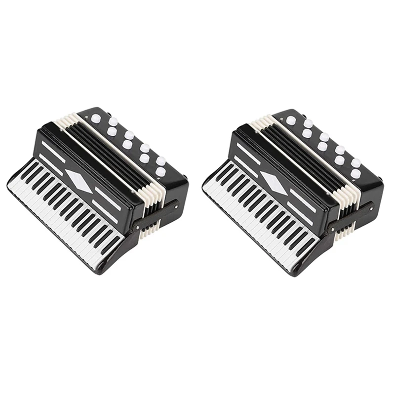 

NEW-2X Miniature Accordion Mini Musical Instrument Accordion Exquisite Musical Instruments Holiday Decoration Music Gifts