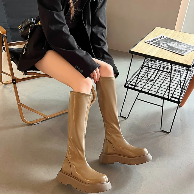 Women's Boots Autumn Fashionable and Handsome But Knee-high Boots Three Styles Optional Women's Shoes Botas Mujer Boots Women