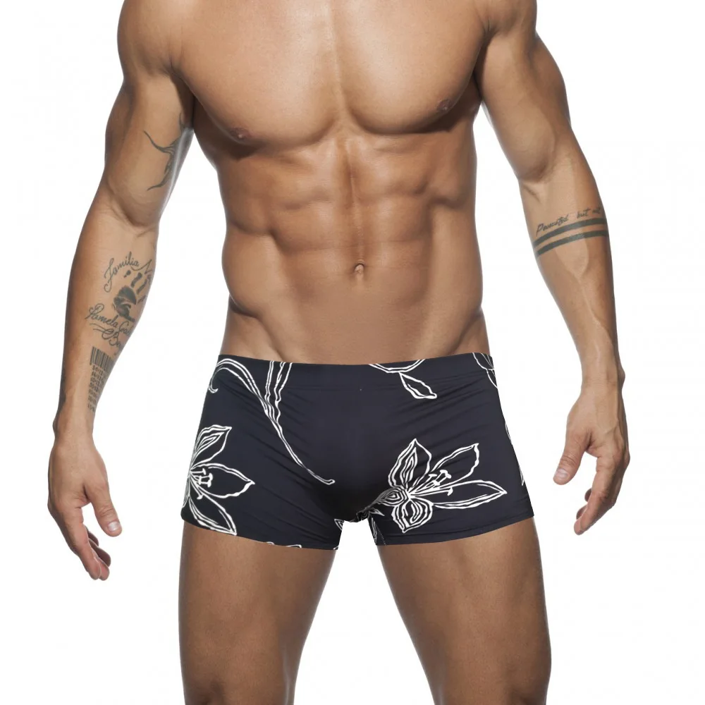 

Mens Swim Trunks Low Waist Sexy Shorts Pad Enhance Print Quick Dry Bathing Swimwear Surf Beach Boardshorts for Men By AIMPACT