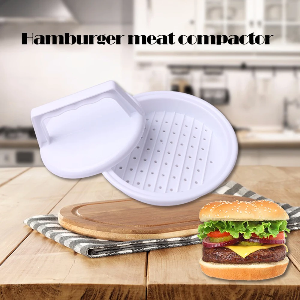 

Round Shape Hamburger Press Food-Grade Plastic Hamburger Meat Beef Grill Burger Press Patty Maker Mold Kitchen Accessories Tool