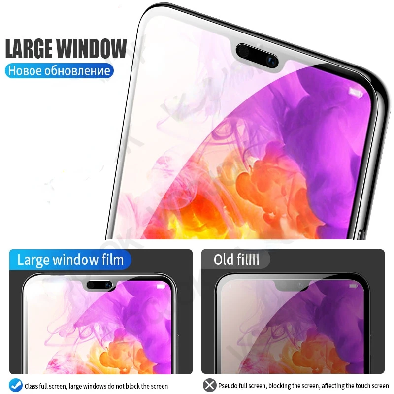 11D Protective Glass On For Huawei P20 Pro P10 Lite Plus Screen Protector Glass P30 P40 Lite E P Smart 2019 Tempered Glass Film