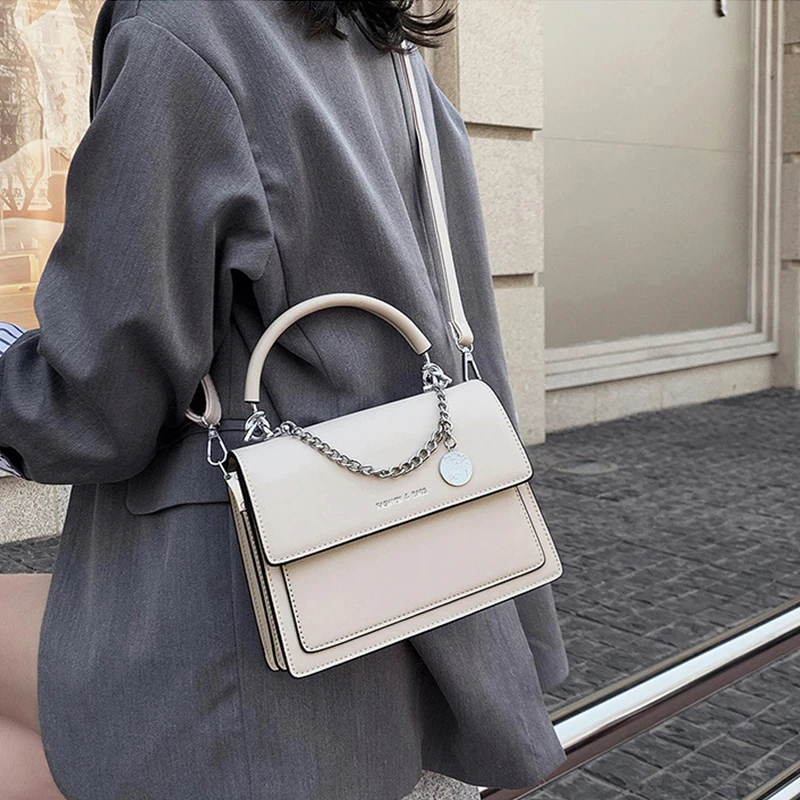 

Women's Handbags 2023 New Luxury PU Leather Chains Lady Shoulder Bags Trendy Shopper Bag Female Crossbody Bags Bolsas De Mujer