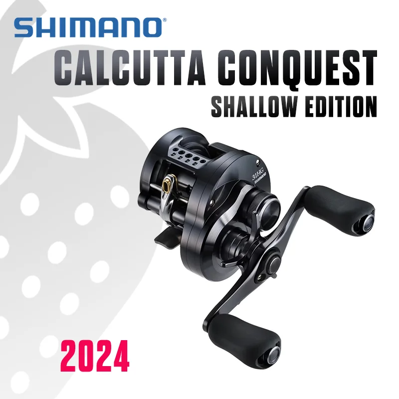 Фото SHIMANO 2024 CALCUTTA CONQUEST SHALLOW EDITION Рыболовная катушка Baitcast Reel Передаточное число 7,4:1 13/1BB Макс. сопротивление 4 кг 30 ГГ 31 ГГ №1