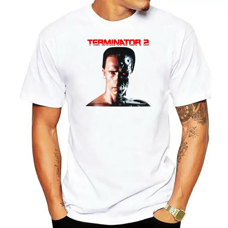 

Официальная Мужская футболка Terminator 2 Арнольда Шварценеггера Арни