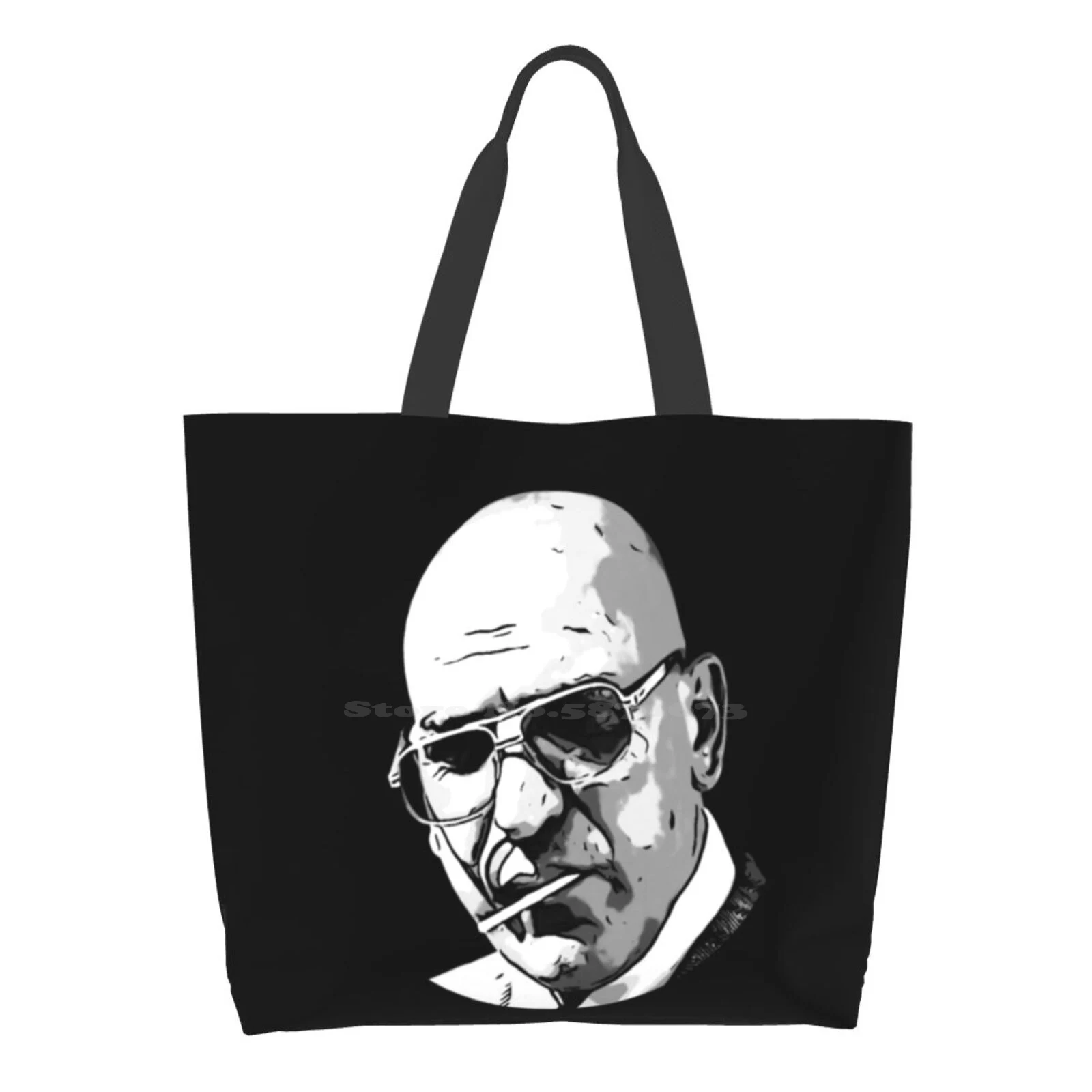 

Who Loves Ya Baby - Parody Fan Art - Old 70'S Classics - Pen Drawing Kojak Gifts Handbags Shoulder Bags Large size Funny