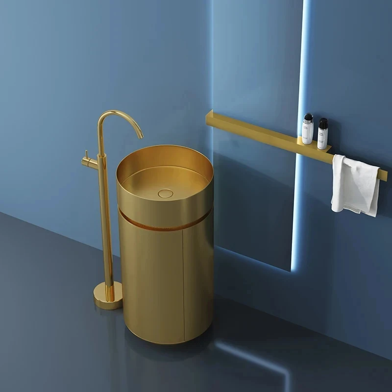 CX102AF Креативная раковина-колонна из нержавеющей стали 304 с отделением для