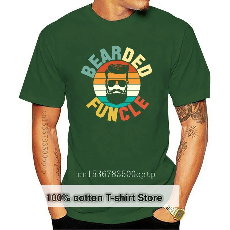 New Bearded Funcle T Shirt Funny Gift For Uncle Birthday Family Novelty Humour Tee