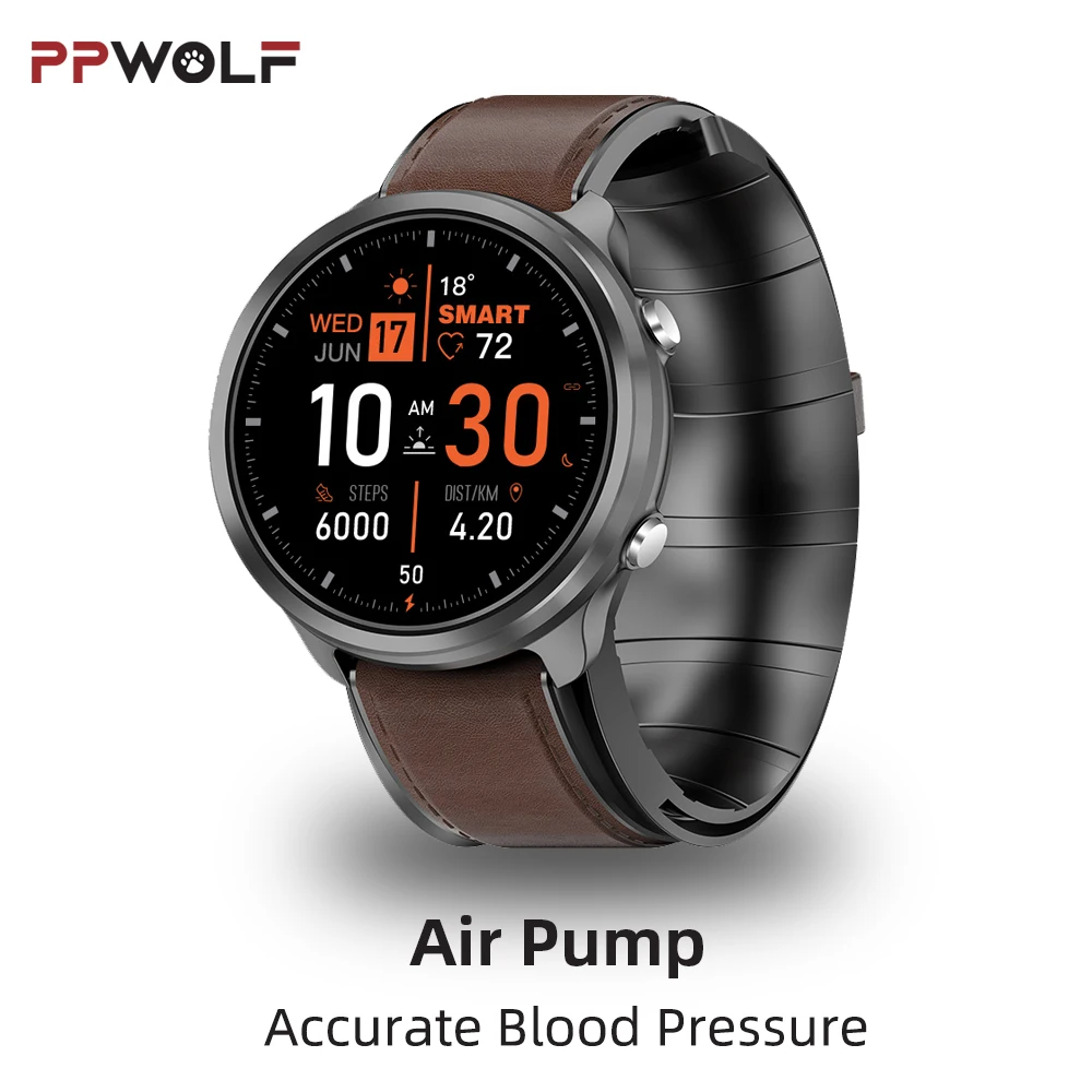 PPWOLF Medical Grade PM30 Smart Watch Airbag Air Pump Accurate Blood Pressure Body Temperature Smartwatch Fitness Bracelet Man