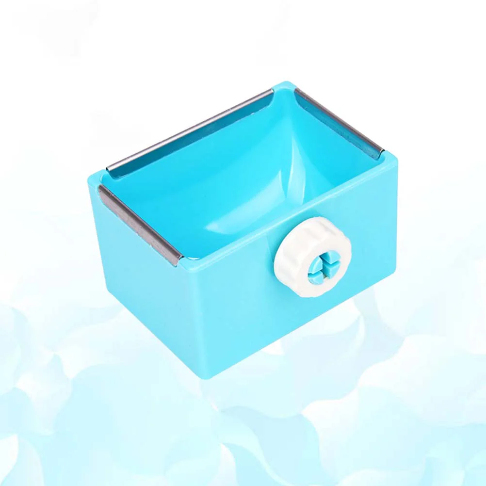 

Pet Feeding Supplies Square Food Box Hanging Cage Feeding Bowl for Pigs Chinchillas Rabbits (Blue)