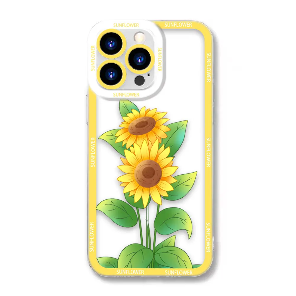 Красивый чехол с подсолнухами прозрачный ангельскими глазами для OPPO RENO 11 11F 10 8 8Z 8T