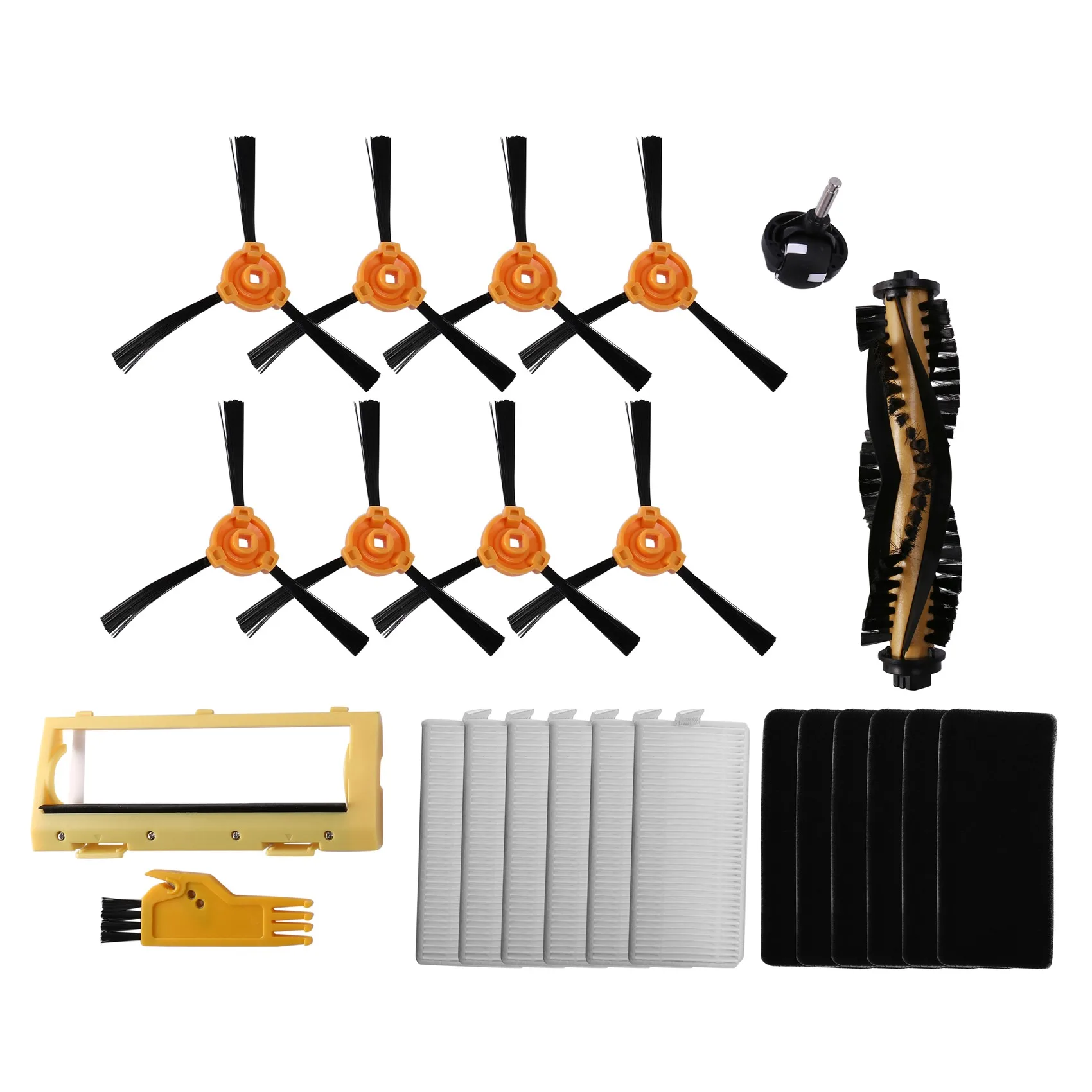

18Pcs Side Brush Main Brush Frame Cover Caster Wheel Filter for ECOVACS DEEBOT 600 601 605 710 N79 N79S Vacuum Cleaner Spare