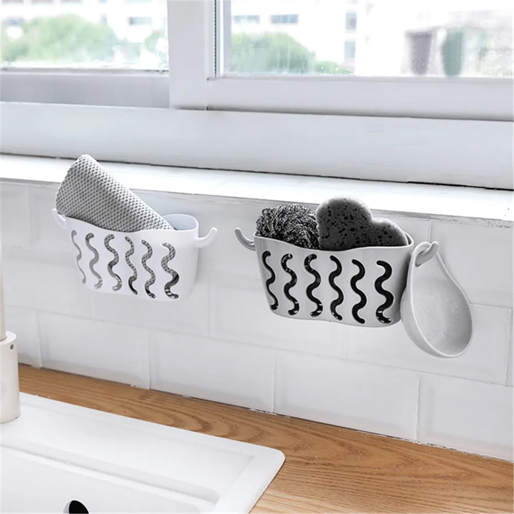

1pc Suction Cup Storage Holder Multifunction Kitchen Dish Cloth Rack Bathroom Soap Dishes Wall Organizer Home Supplies