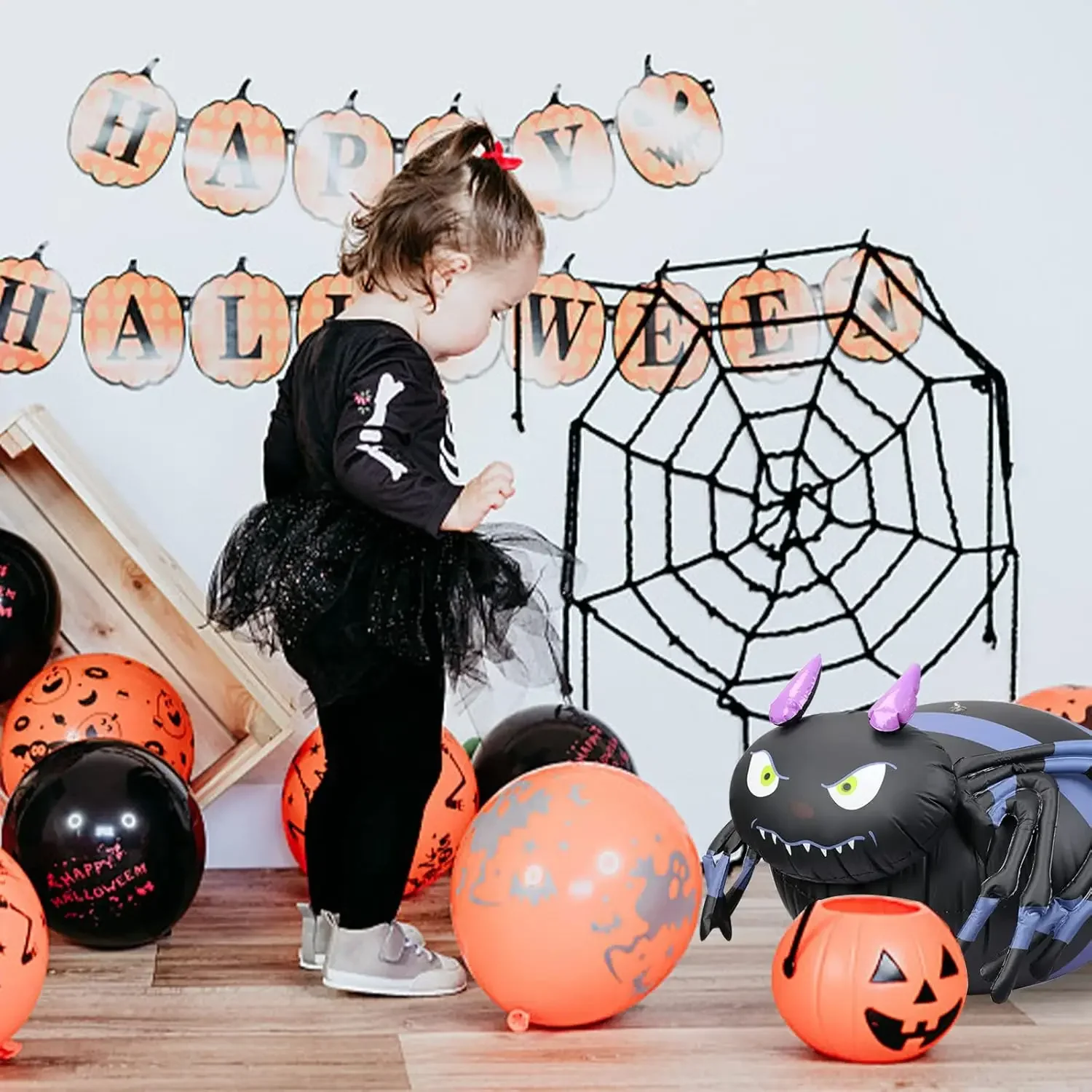 Надувной паук украшения для Хэллоуина выдувные подвесные улицы