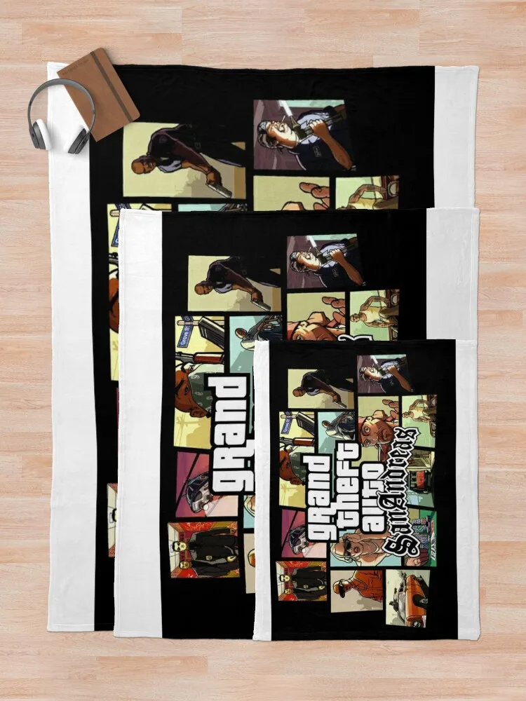 Игровое художественное одеяло из GTA San Андреас винтажное для малышей