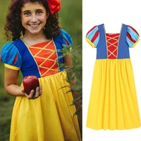 disney snow white merida princess dress girls cosplay stage performance costume puff sleeve birthday party fancy ball gown