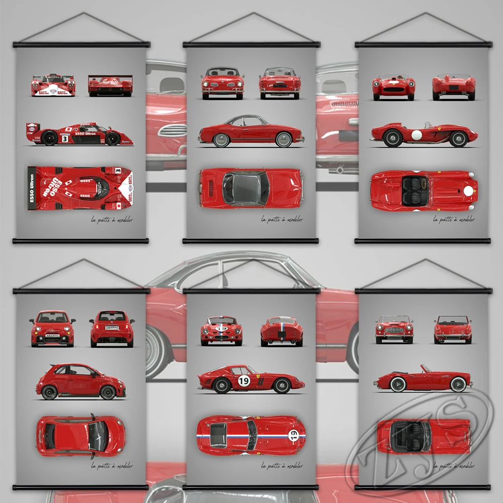 

Роскошный постер с принтом гоночного автомобиля, холщовая картина с изображением автомобиля, подвесные свитки для современной гостиной, домашнее настенное украшение