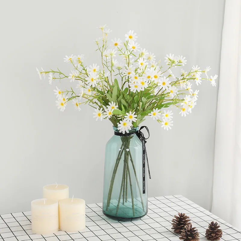 

Single Sprig of Mini Chamomile Diy Decor Accessories Korean Spring Daisy Small Flower Living Room Home Decoration Simulation