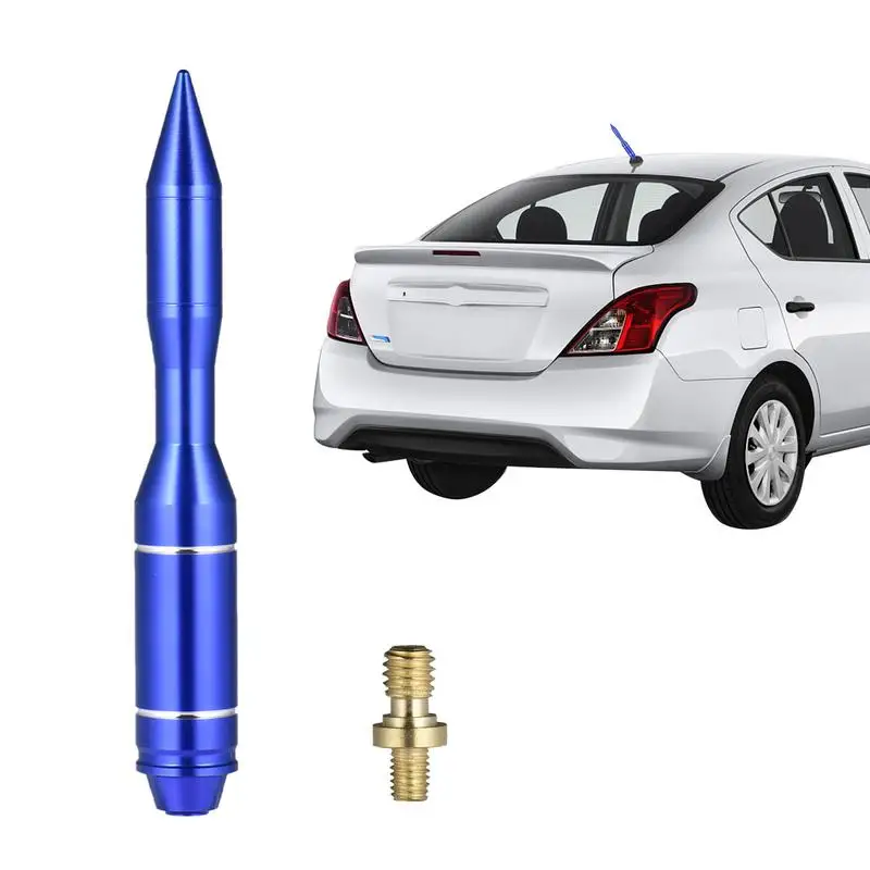 

Car Truck Bullet Antenna Truck Radio Antenna Mast Replacements Aluminum Alloy Optimized FM AM Reception Waterproof Anti Theft