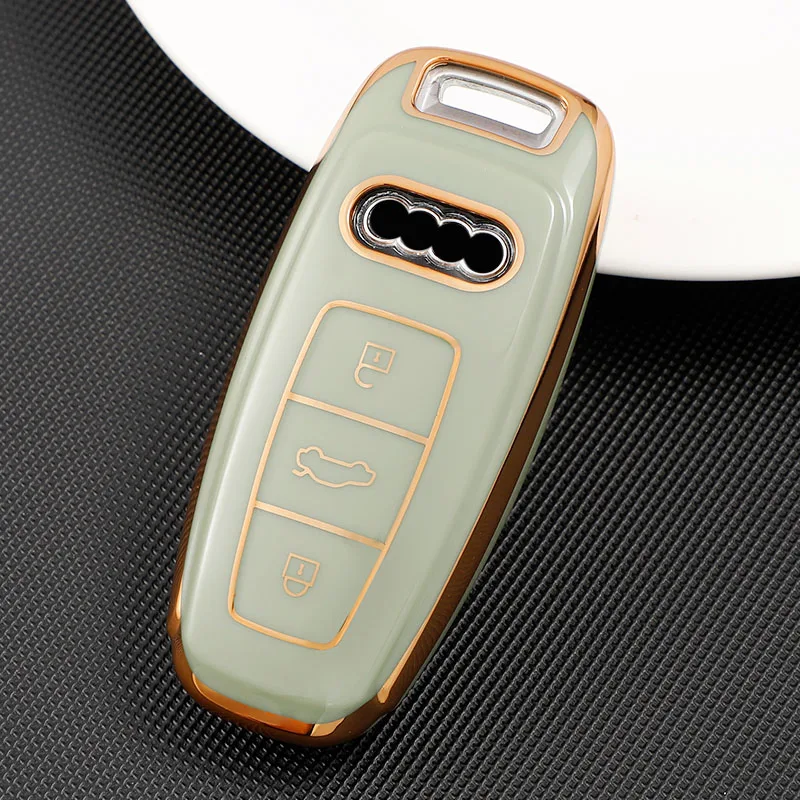 

Чехол для автомобильного ключа чехол для Audi a1 a3 8v a4 b9 a5 a6 c8 q3 q5 q7 tt аксессуары автомобильный держатель оболочка для ключей автостайлинг чехол ...
