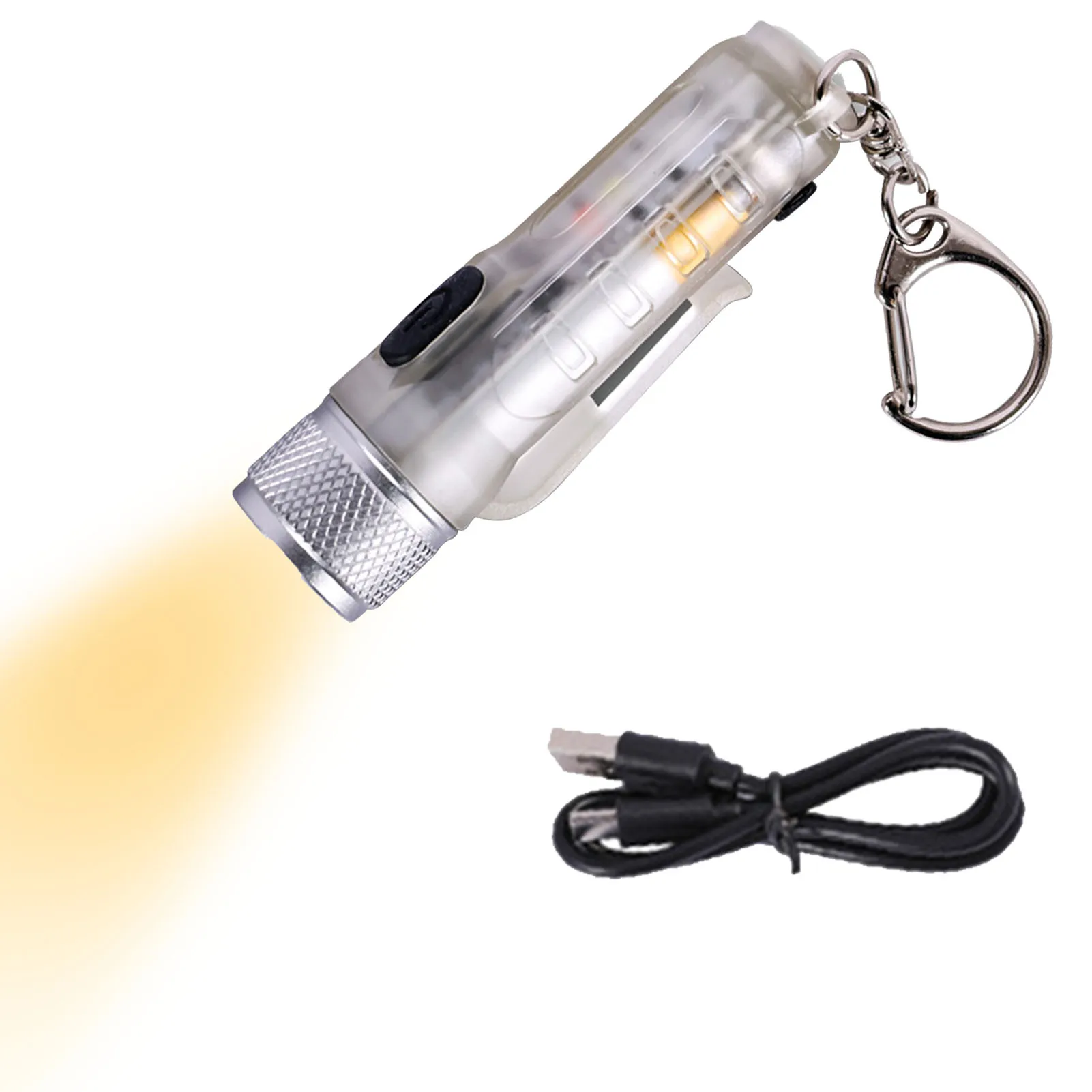 

Mini Flashlight Keychain Flashlights Mini LED Rechargeable High Lumens Pocket Led Flashlight Long Lasting IP65 Waterproof USB