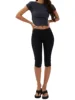 Women s High Waist Leggings with Side Pockets Yoga Pants Stretchy Tummy Control Workout Gym Leggings Capri Pants 5