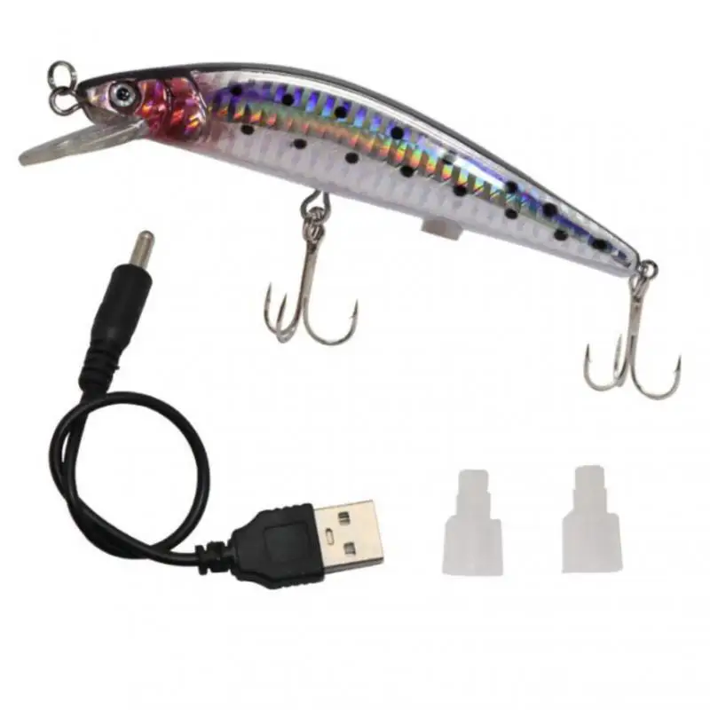 

1Pcs Fishing Bionic Luminous Electric Simulation Twitching Bait USB Charging Bait Lures Automatic SwimBait Fishing Accessories