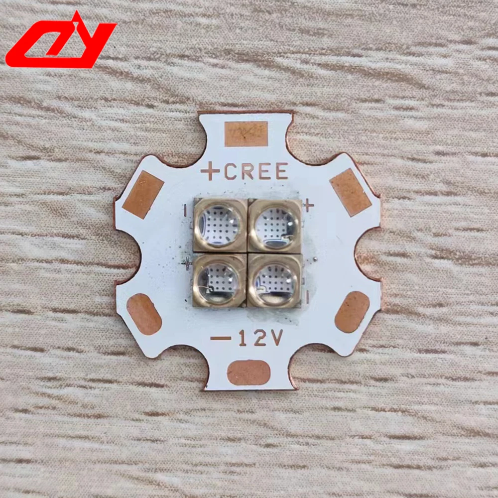 365 нм, 10 Вт, 20 мм, медная подложка, УФ-светодиодные чипы, высокая ...