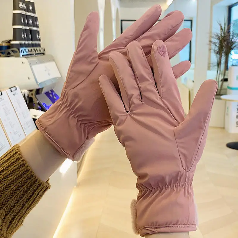2024 новые зимние женские модные перчатки теплые ветрозащитные водонепроницаемые