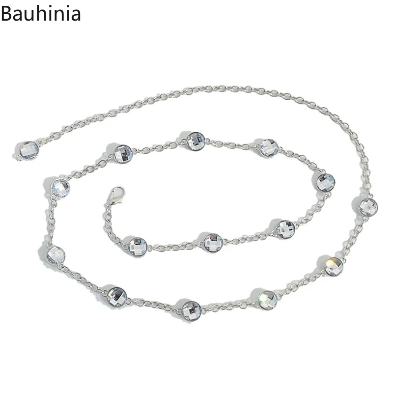Bauhinia Hot Sale 115cm Lightweight Design Women Chain Belt Noble Ladies Simple Fashion Metal Dress Thin Belt