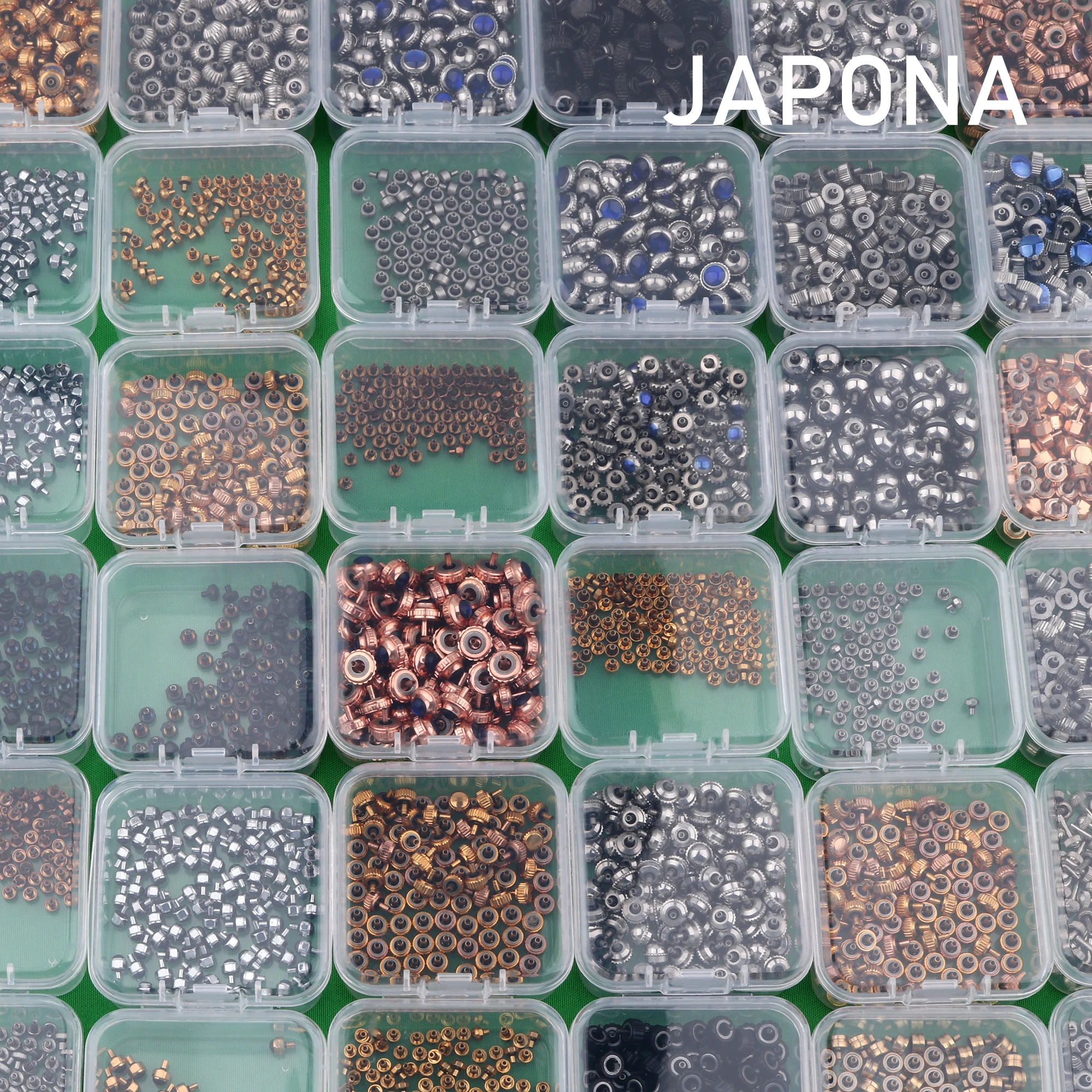 steel ! 100PCS mixed waterproof steel watch handles watch Crown Various sizes and colors For watchmakers diy wahtch accessory