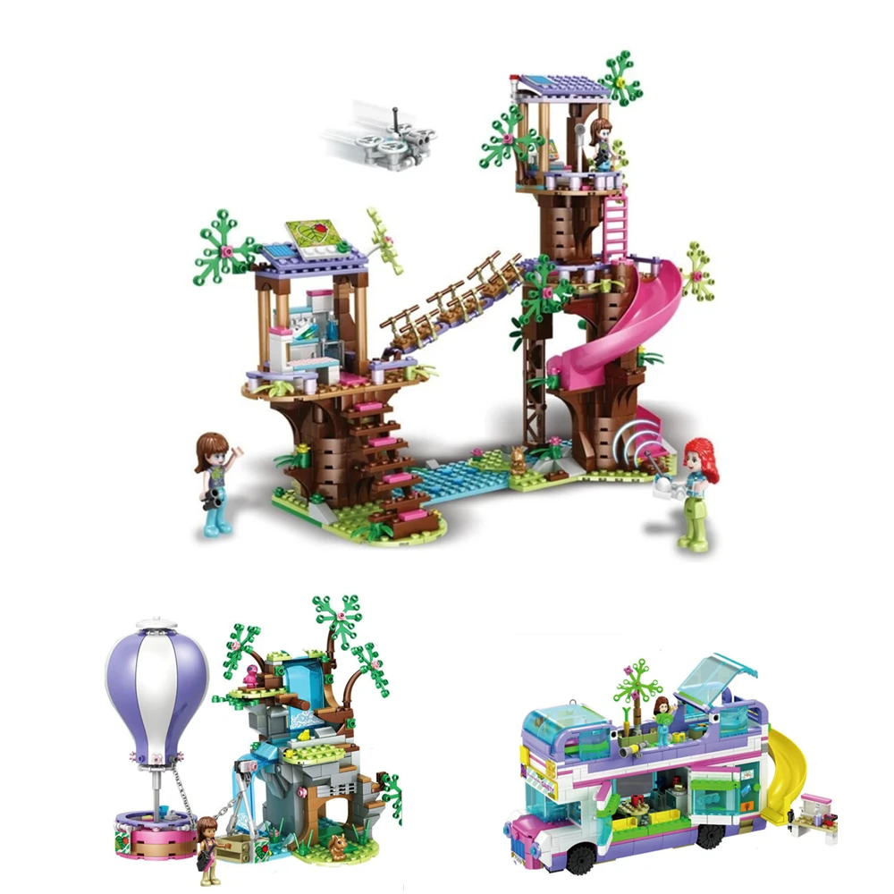 

New Friends Series Blocks Friendship Bus FIT 41395 41423 41424 Friends Building Blocks Bricks Christmas Gift Toys Girl