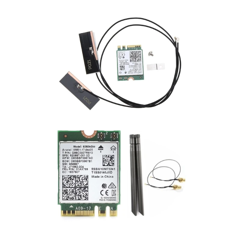 

1730M 9260AC 9260NGW 2.4G/5G M2-NGFF Wireless Wifi Card 802.11ac BT5.0