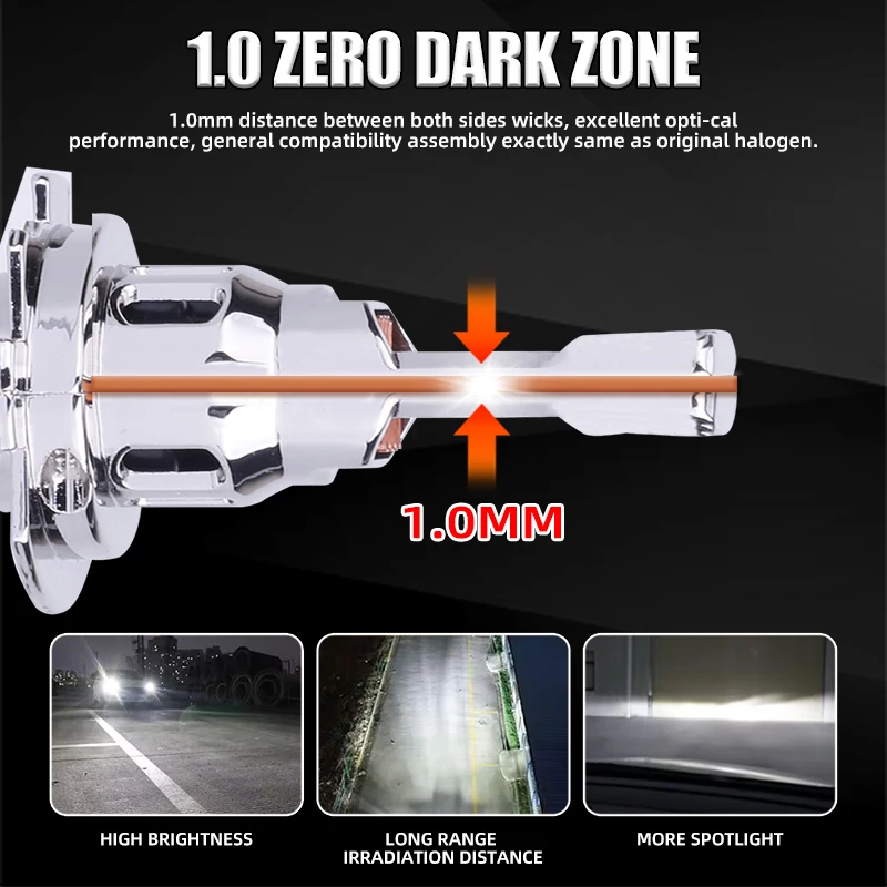 Dualvision H7 Светодиодные Автомобильные Фары 300 Вт Мини-диод 5570 Csp Чип 6000k Canbus 12 В 24