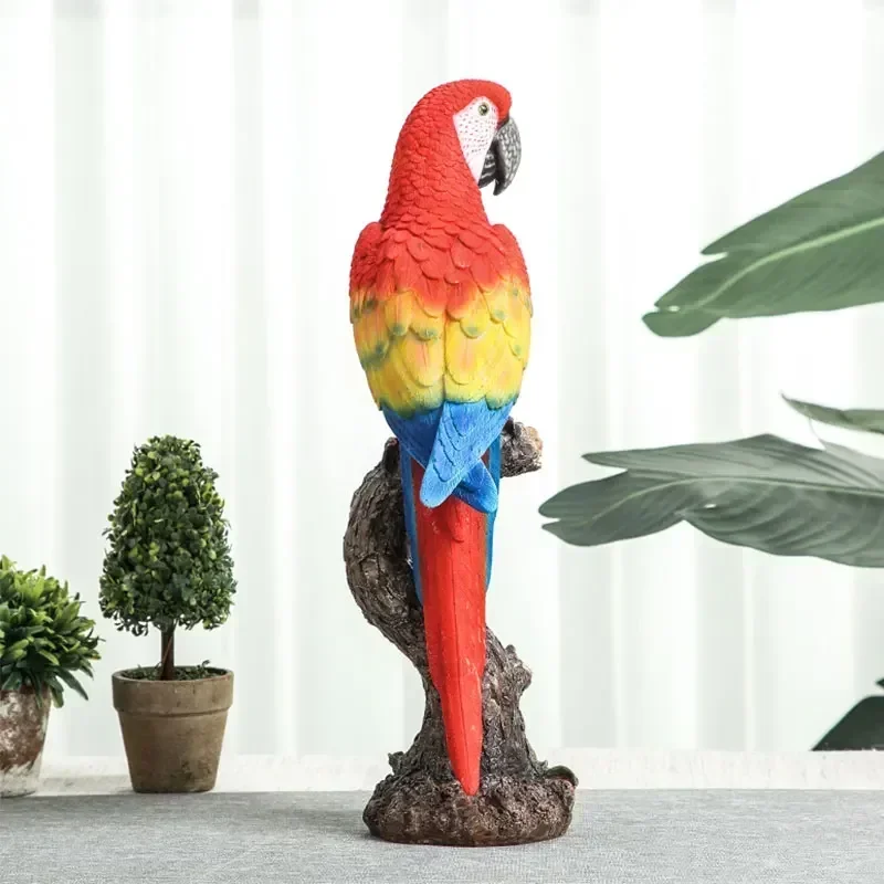 Креативная художественная статуя в виде попугая из смолы скульптура птиц