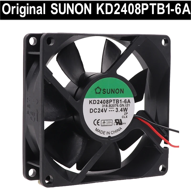 Охлаждающий серверный вентилятор для SUNON 8025 8 см 24 В 3,4 Вт KD2408PTB1-6A Inverter