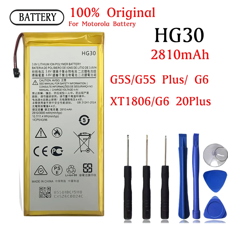 

HG30 Battery FOR Motorola Moto XT1794 XT1792 G6 XT1925 G5SPlus XT1791 XT1795 XT1805 XT1803 G6 XT1806 Phone Original Capacity
