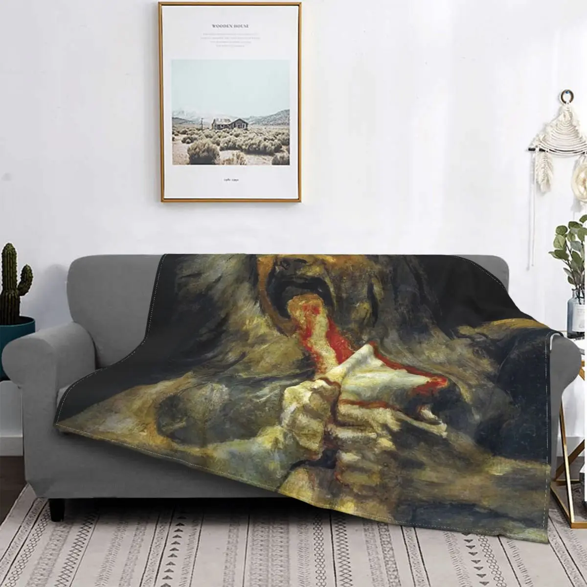 Ультрамягкое Флисовое одеяло Goya Saturn Devouring His сын