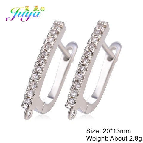 JUYA DIY Güzel Takı Malzeme Malzemeleri El yapımı kulaklık altın gümüş kaplama küpe kancaları lüks küpeler için aksesuarlar