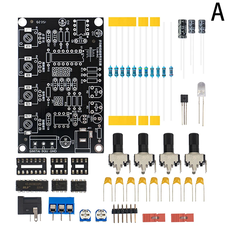 Генератор сигналов ICL8038, набор «сделай сам», синусоидальный/треугольный/квадратный пилообразный зуб 5 Гц-400 кГц, регулируемая амплитуда частоты, набор для экспериментов «сделай сам»